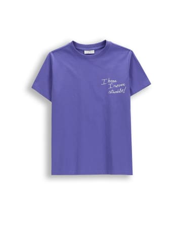 Coccodrillo Baumwoll-T-Shirt mit kurzen Ärmeln in violett