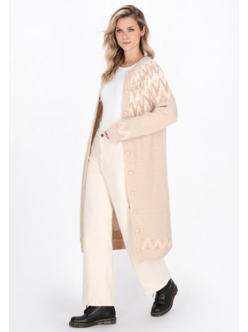 DreiMaster Women Cardigan in beige multicolor