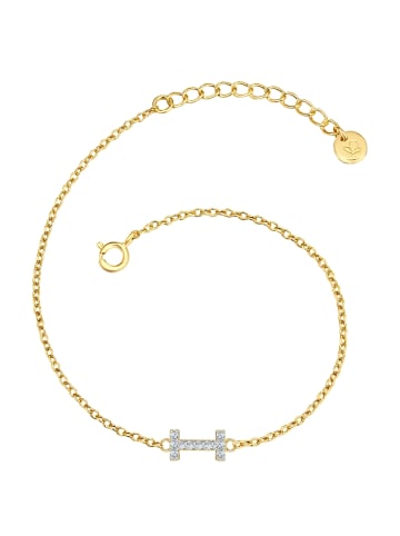 Glanzstücke München Armband Buchstabe I Sterling Silber Zirkonia in gelbgold