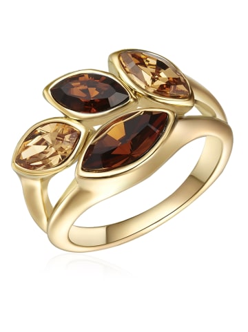 Lulu & Jane Ring Metall-Legierung verziert mit Kristallen von Swarovski® in gelbgold