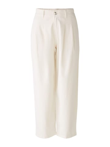 Oui Hose THE RELAXED mid waist, cropped, tapered fit in offwhite