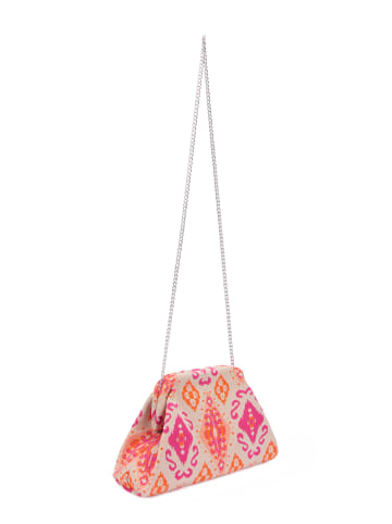 aleida Women Clutch in Beige Multicolor
