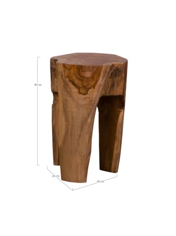 ebuy24 Hocker Rain Braun 26 x 26 cm