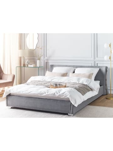 Beliani Doppelbett PARIS in Grau/Silber - (W) 195 x (H) 83 x (L) 228 cm