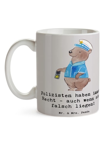 Mr. & Mrs. Panda Pott Polizist Humor mit Spruch in Grau Pastell