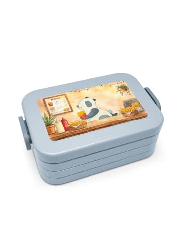 Mr. & Mrs. Panda Bento Box Panda beflügelt Pommes Design ohne Sp... in Blau Pastell