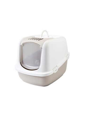 Savic Nestor Jumbo Katzentoilette XXL mit Dach, hellbraun