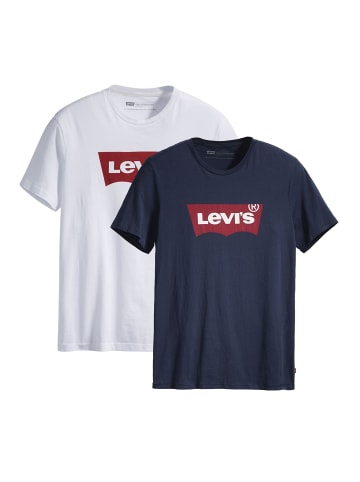 Levi´s T-Shirt 2er Pack in Weiß/Blau