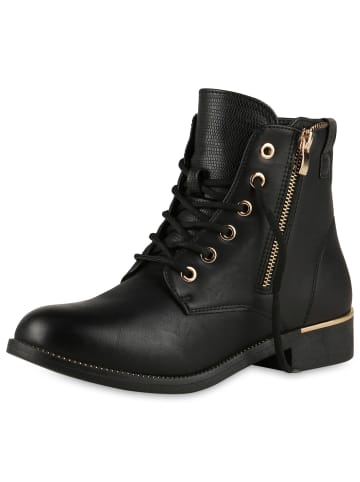 VAN HILL Schnürstiefeletten Lucy in Schwarz Muster