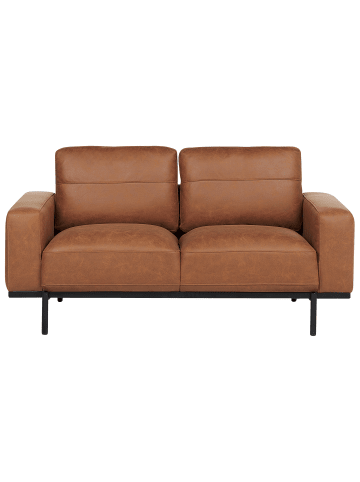 Beliani 2-Sitzer Sofa SOVIK in Braun - (W) 156 x (H) 72 x (L) 87 cm