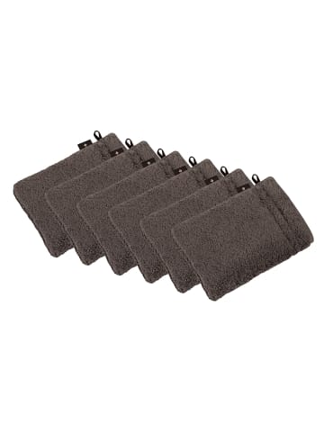 Vossen 6er Pack Waschhandschuh in slate grey