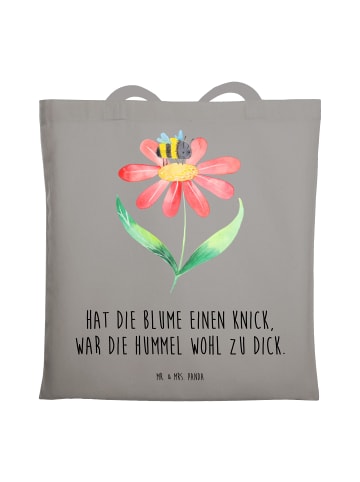 Mr. & Mrs. Panda Beuteltasche Hummel Blume mit Spruch in Light Grey