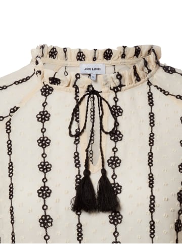 More & More Bluse in ecru schwarz