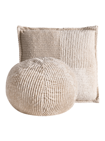 Beliani 2er-Set Dekokissen MARANTA in Beige