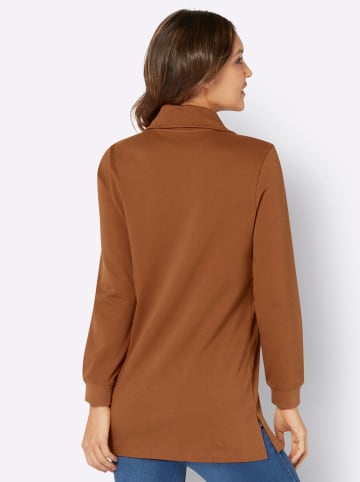 Sieh an! Long-Sweatshirt in cognac