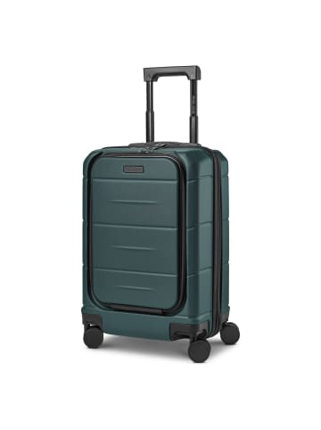Police London 4 Rollen Kabinentrolley 55 cm Laptopfach mit Dehnfalte petrol