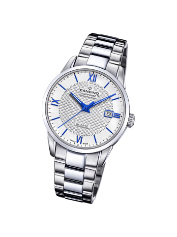 Candino Analog-Armbanduhr Candino Classic silber groß (ca. 40mm)