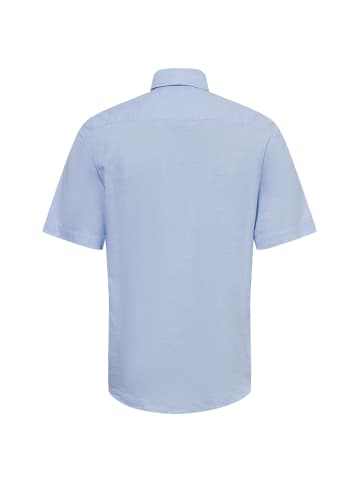 Nils Sundström Freizeithemd mit Leinen-Anteil in hellblau
