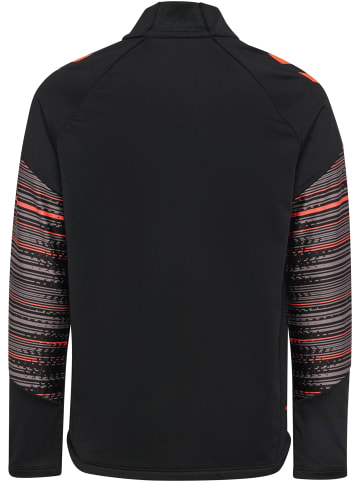 Hummel Halbreißverschluss Sweatshirt Daumenlöcher Hmlblaze Kinder in BLACK/ORANGE
