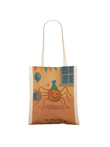 Mr. & Mrs. Panda Tote Bag Spinne Agathe Party Design ohne Spruch in Weiß