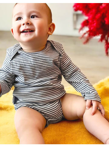 OrganicEra Baby Langarmbody in Indigo Melange
