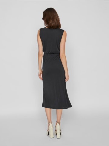 Vila Elegantes Sommer Kleid V-Ausschnitt in Schwarz