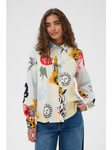 CULTURE Langarm - Hemd CUashmo Relaxed fit in Blue/Red Animal