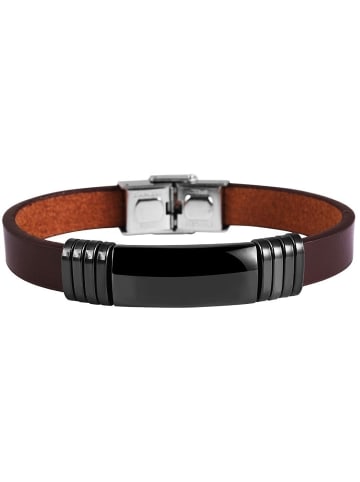 Adeliás Unisex Armband aus Leder 21 cm in braun