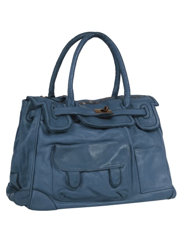 Samantha Look Shopper echt Leder in blau