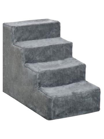 Pawhut Hundetreppe Hellgrau 46L x 35B x 35H cm