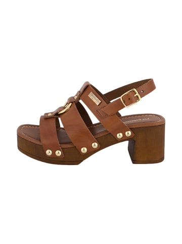Les Tropéziennes par M Belarbi Penelope – Ledersandalen mit Absatz Braun
