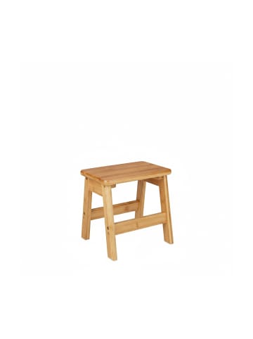 relaxdays Fußbank in Natur - (B)29 x (H)27 x (T)24 cm