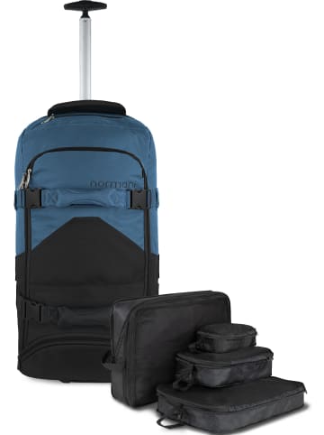 normani Reisetasche mit Rucksackfunktion 90 L mit 4 Kleidertaschen in Schwarz/Navy