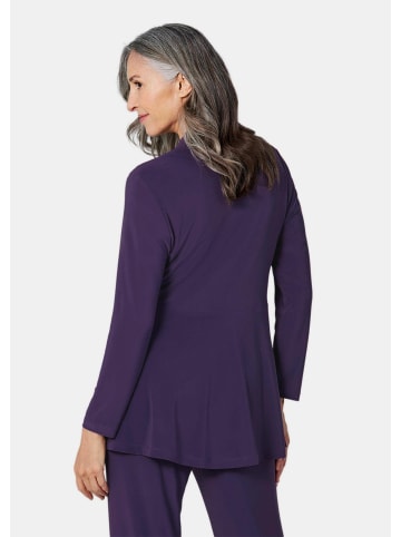 GOLDNER Leichte Shirtjacke lila mit Stretch in amethyst