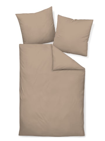Traumschloss Mako-Satin Bettwäsche uni in taupe