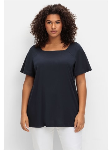 sheego Shirt in tiefblau