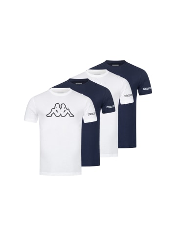 Kappa Kappa 4er Set T-Shirt LOGO in 2xNavy/2xWeiß