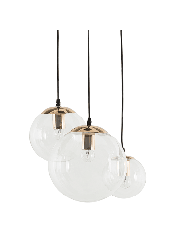 Beliani Pendelleuchten LADON in Gold/Transparent - (W) 25 x (H) 110 x (L) 25 cm