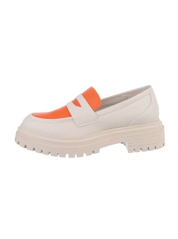 Ital-Design Halbschuh in Beige und Orange