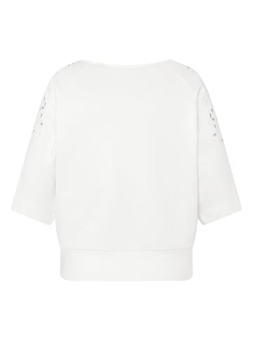 Zero  Sweatshirt mit Lochmuster in Patch Cream/Cream