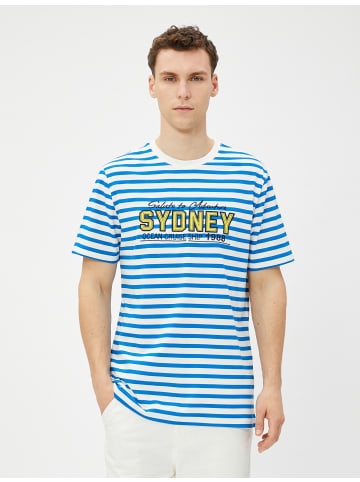 KOTON T-shirt in Blau Gestreift