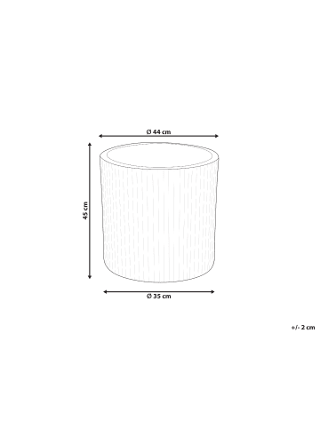 Beliani Outdoor Blumentopf OREOI in Weiß - (W) 45 x (H) 45 x (L) 45 cm