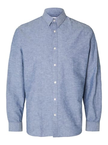 Selected Langarmhemd in Medium Blue Denim