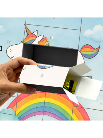 Mr. & Mrs. Panda Adventskalender Einhorn Regenbogen Design mit S... in Weiß