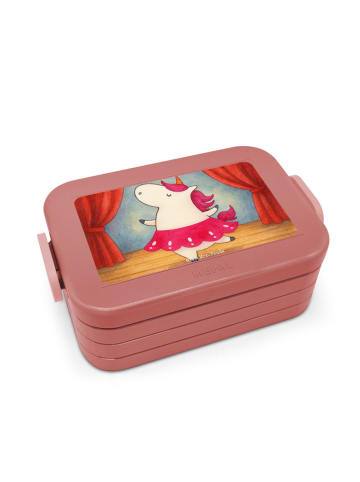 Mr. & Mrs. Panda Bentobox Einhorn Ballerina Design ohne Spruch in Rot Pastell