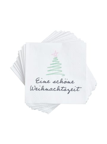 Butlers Papierserviette Weihnachtszeit 20 Stück APRÈS in Weiß