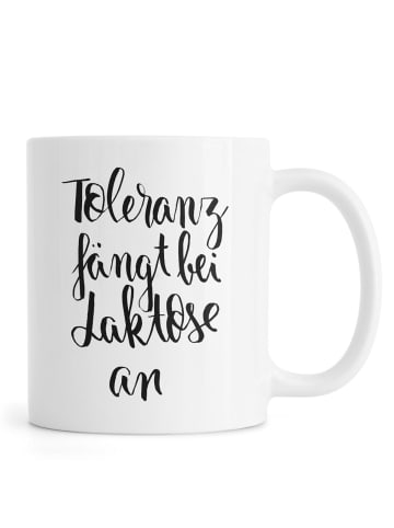 Juniqe Tasse "Toleranz" in Schwarz & Weiß