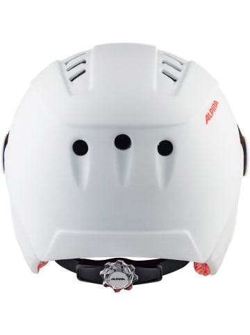 Alpina Skihelm mit Visier in weiss