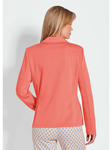 GOLDNER Kurzgröße:  Leichte Jacke mit Stehkragen in blau in koralle