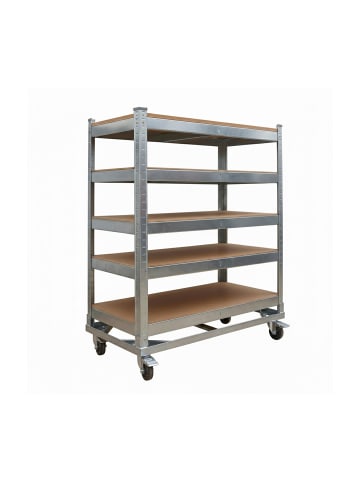 relaxdays Etagenwagen in Silber - (B)90 x (H)110 x (T)45 cm